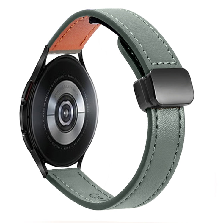 Slim Magnetic Buckle 20mm Microfiber Leather Watch Band, For Samsung Galaxy Watch 4  40 / 44mm, For Samsung Galaxy Watch 4 Classic 42 / 46mm