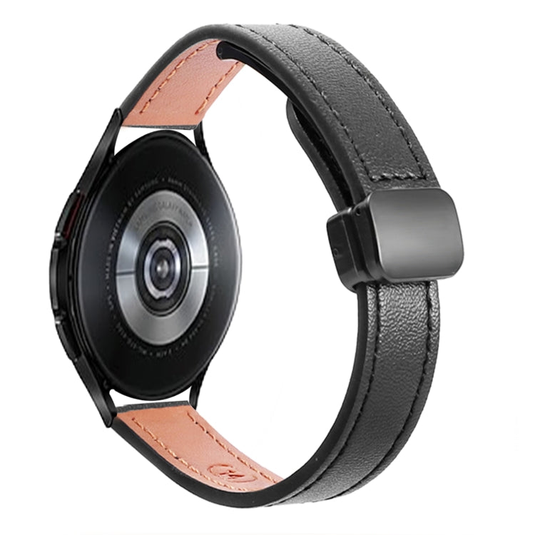 Slim Magnetic Buckle 20mm Microfiber Leather Watch Band, For Samsung Galaxy Watch 4  40 / 44mm, For Samsung Galaxy Watch 4 Classic 42 / 46mm