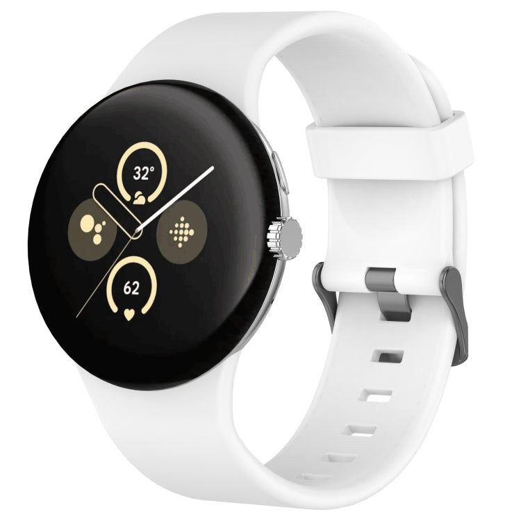 Solid Color Sports Silicone Watch Band, For Google Pixel Watch 4 / Watch 3 45mm