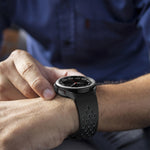 Two Color Magnetic Folding Silver Buckle Silicone Watch Band, For Samsung Galaxy Watch 3 41mm, For Samsung Galaxy Watch Active, For Samsung Galaxy Watch 42mm, For Samsung Gear S2 Classic