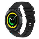 Wavy Dotted Stitched 20mm Silicone Watch Band, For Samsung Galaxy Gear Sport, For Samsung Galaxy Watch Active 2, For Samsung Galaxy Watch3 41mm, For Samsung Galaxy Watch Active