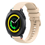 Wavy Dotted Stitched 20mm Silicone Watch Band, For Samsung Galaxy Gear Sport, For Samsung Galaxy Watch Active 2, For Samsung Galaxy Watch3 41mm, For Samsung Galaxy Watch Active
