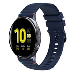 Wavy Dotted Stitched 20mm Silicone Watch Band, For Samsung Galaxy Gear Sport, For Samsung Galaxy Watch Active 2, For Samsung Galaxy Watch3 41mm, For Samsung Galaxy Watch Active