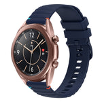 Wavy Dotted Stitched 20mm Silicone Watch Band, For Samsung Galaxy Gear Sport, For Samsung Galaxy Watch Active 2, For Samsung Galaxy Watch3 41mm, For Samsung Galaxy Watch Active