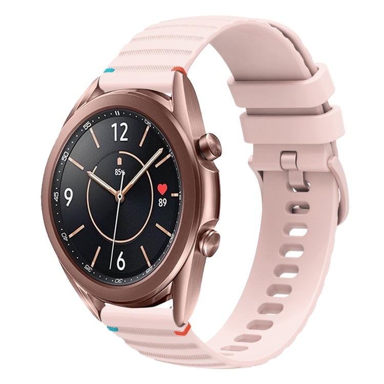 Wavy Dotted Stitched 20mm Silicone Watch Band, For Samsung Galaxy Gear Sport, For Samsung Galaxy Watch Active 2, For Samsung Galaxy Watch3 41mm, For Samsung Galaxy Watch Active