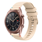 Wavy Dotted Stitched 20mm Silicone Watch Band, For Samsung Galaxy Gear Sport, For Samsung Galaxy Watch Active 2, For Samsung Galaxy Watch3 41mm, For Samsung Galaxy Watch Active