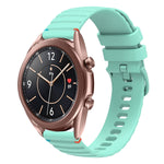 Wavy Dotted Stitched 20mm Silicone Watch Band, For Samsung Galaxy Gear Sport, For Samsung Galaxy Watch Active 2, For Samsung Galaxy Watch3 41mm, For Samsung Galaxy Watch Active