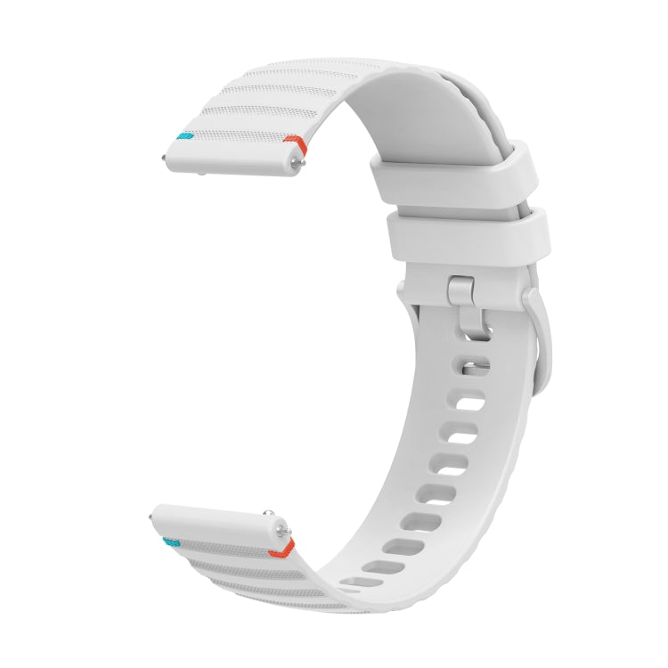 Wavy Dotted Stitched 20mm Silicone Watch Band, For Samsung Galaxy Watch 42mm, For Samsung Gear S2 Classic