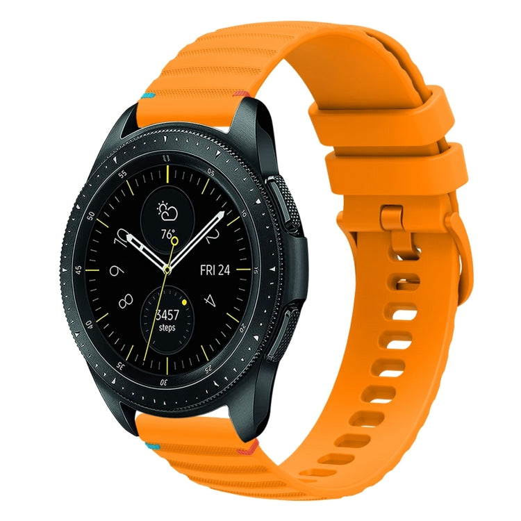 Wavy Dotted Stitched 20mm Silicone Watch Band, For Samsung Galaxy Watch 42mm, For Samsung Gear S2 Classic