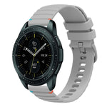 Wavy Dotted Stitched 20mm Silicone Watch Band, For Samsung Galaxy Watch 42mm, For Samsung Gear S2 Classic