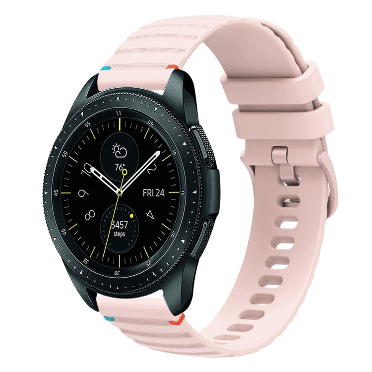 Wavy Dotted Stitched 20mm Silicone Watch Band, For Samsung Galaxy Watch 42mm, For Samsung Gear S2 Classic