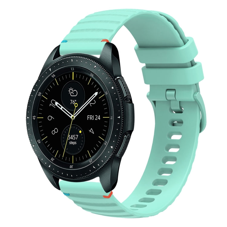 Wavy Dotted Stitched 20mm Silicone Watch Band, For Samsung Galaxy Watch 42mm, For Samsung Gear S2 Classic