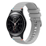 Wavy Dotted Stitched 20mm Silicone Watch Band, For Samsung Galaxy Watch 42mm, For Samsung Gear S2 Classic