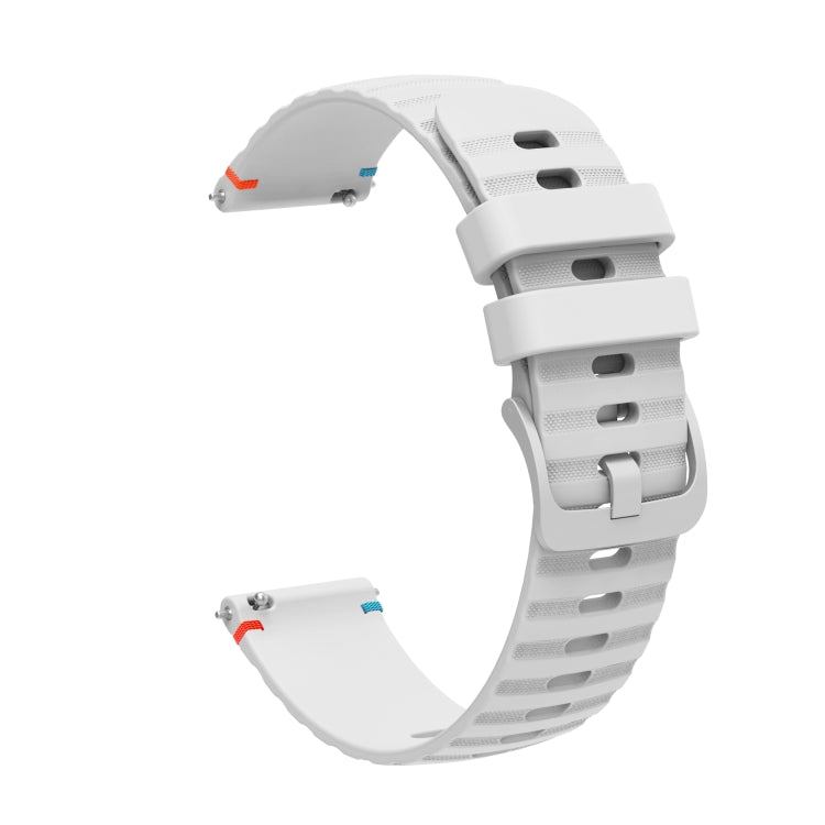 Wavy Dotted Stitched 20mm Silicone Watch Band, For Samsung Galaxy Watch 5 40 / 44mm, For Samsung Galaxy Watch 5 Pro 45mm, For Samsung Galaxy Watch 4 40 / 44mm, For Samsung Galaxy Watch 4 Classic 42 / 46mm