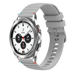 Wavy Dotted Stitched 20mm Silicone Watch Band, For Samsung Galaxy Watch 5 40 / 44mm, For Samsung Galaxy Watch 5 Pro 45mm, For Samsung Galaxy Watch 4 40 / 44mm, For Samsung Galaxy Watch 4 Classic 42 / 46mm