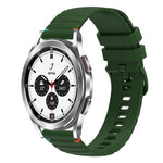 Wavy Dotted Stitched 20mm Silicone Watch Band, For Samsung Galaxy Watch 5 40 / 44mm, For Samsung Galaxy Watch 5 Pro 45mm, For Samsung Galaxy Watch 4 40 / 44mm, For Samsung Galaxy Watch 4 Classic 42 / 46mm