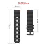 Wavy Dotted Stitched 20mm Silicone Watch Band, For Samsung Galaxy Watch 5 40 / 44mm, For Samsung Galaxy Watch 5 Pro 45mm, For Samsung Galaxy Watch 4 40 / 44mm, For Samsung Galaxy Watch 4 Classic 42 / 46mm