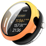 غطاء حماية متكامل من PC + فيلم مقسى للساعات، لساعات Google Pixel Watch 3 مقاس 45 مم، لساعات Google Pixel Watch 3 مقاس 41 مم