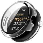 غطاء حماية متكامل من PC + فيلم مقسى للساعات، لساعات Google Pixel Watch 3 مقاس 45 مم، لساعات Google Pixel Watch 3 مقاس 41 مم