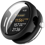 غطاء حماية متكامل من PC + فيلم مقسى للساعات، لساعات Google Pixel Watch 3 مقاس 45 مم، لساعات Google Pixel Watch 3 مقاس 41 مم