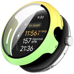 غطاء حماية متكامل من PC + فيلم مقسى للساعات، لساعات Google Pixel Watch 3 مقاس 45 مم، لساعات Google Pixel Watch 3 مقاس 41 مم