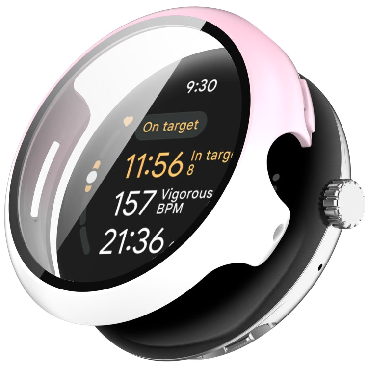 غطاء حماية متكامل من PC + فيلم مقسى للساعات، لساعات Google Pixel Watch 3 مقاس 45 مم، لساعات Google Pixel Watch 3 مقاس 41 مم