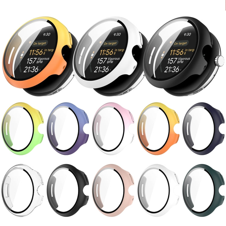 غطاء حماية متكامل من PC + فيلم مقسى للساعات، لساعات Google Pixel Watch 3 مقاس 45 مم، لساعات Google Pixel Watch 3 مقاس 41 مم