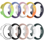 غطاء حماية متكامل من PC + فيلم مقسى للساعات، لساعات Google Pixel Watch 3 مقاس 45 مم، لساعات Google Pixel Watch 3 مقاس 41 مم