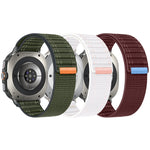 For Samsung Galaxy Watch Ultra 47mm / Ultra 2025 Sea Wave Texture Nylon Hook and Loop Fastener Watch Band