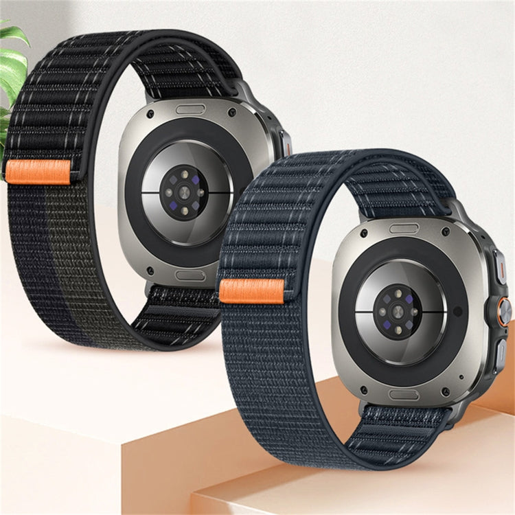 For Samsung Galaxy Watch Ultra 47mm / Ultra 2025 Sea Wave Texture Nylon Hook and Loop Fastener Watch Band