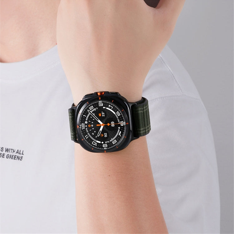 For Samsung Galaxy Watch Ultra 47mm / Ultra 2025 Sea Wave Texture Nylon Hook and Loop Fastener Watch Band