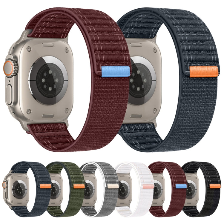 Sea Wave Nylon Hook and Loop Fastener Watch Band, For Apple Watch Series 4 44mm, For Apple Watch Series 4 40mm, For Apple Watch Series 3 38mm, For Apple Watch Series 3 42mm