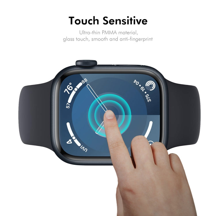 2pcs ENKAY 3D Full Coverage Soft PC Edge PMMA HD Screen Film, For Apple Watch Series 11 / 10 46mm, For Apple Watch Series 11 / 10 42mm