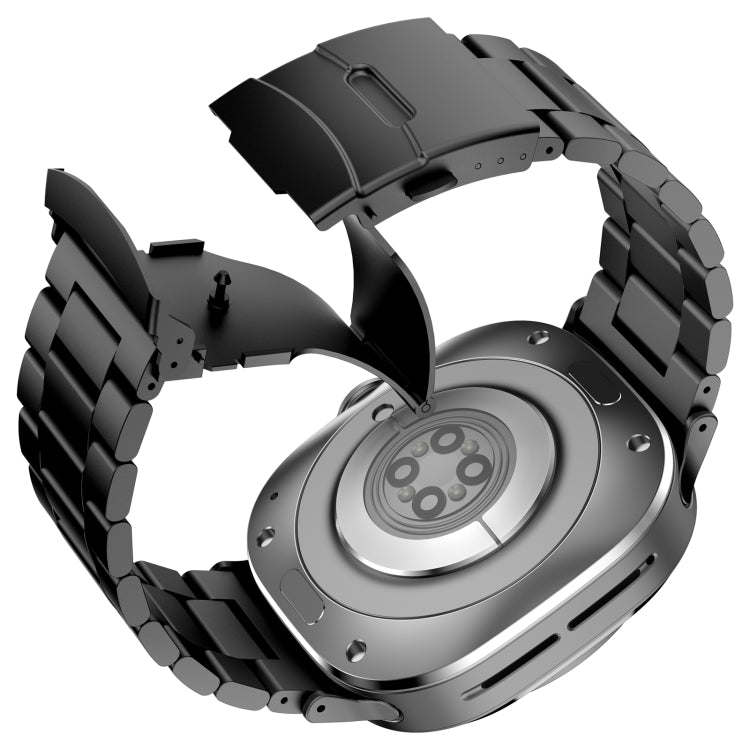 For Samsung Galaxy Watch Ultra 47mm Three Beads Titanium Alloy Metal Watch Band