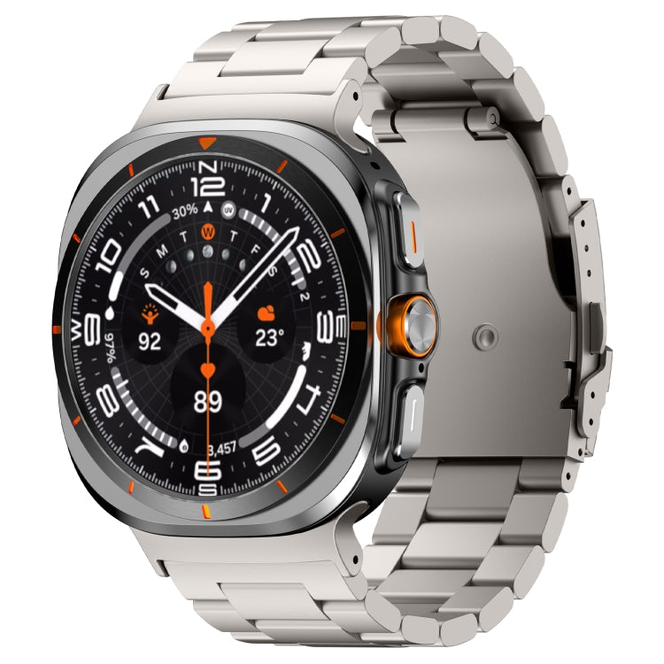 For Samsung Galaxy Watch Ultra 47mm Three Beads Titanium Alloy Metal Watch Band