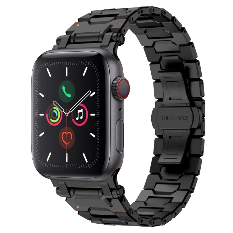 Pathfinder Stainless Steel Metal Watch Band, For Apple Watch Series 10 46mm, For Apple Watch SE 2023 44mm, For Apple Watch Ultra 2 49mm, For Apple Watch Series 9 45mm, For Apple Watch Ultra 49mm, For Apple Watch Series 8 45mm, For Apple Watch SE 2022 4...