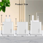 120W PD3.0 3 Type-C 2 USB Multi Port Quick Charger with Type-C to Type-C Cable, UK Plug, UK Plug + C to C Cable
