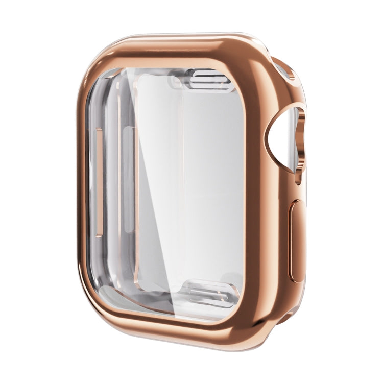 ENKAY Hat-Prince Electroplated Soft TPU Case with Screen Film, For Apple Watch Series 11 / 10 46mm, For Apple Watch Series 11 / 10 42mm