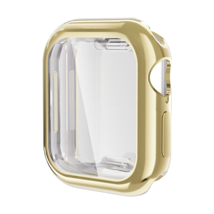 ENKAY Hat-Prince Electroplated Soft TPU Case with Screen Film, For Apple Watch Series 11 / 10 46mm, For Apple Watch Series 11 / 10 42mm