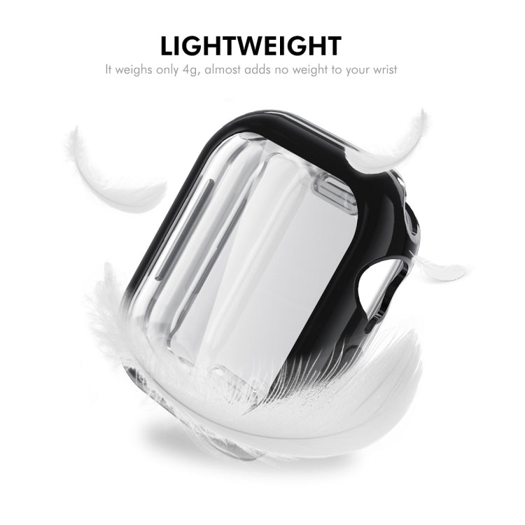 ENKAY Hat-Prince Electroplated Soft TPU Case with Screen Film, For Apple Watch Series 11 / 10 46mm, For Apple Watch Series 11 / 10 42mm