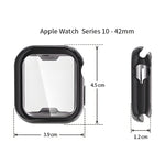 ENKAY Hat-Prince Electroplated Soft TPU Case with Screen Film, For Apple Watch Series 11 / 10 46mm, For Apple Watch Series 11 / 10 42mm