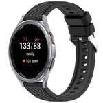 Stripe Texture Silicone 20mm Watch Band, For Samsung Galaxy Watch FE 40mm, For Samsung Galaxy Watch 7 44mm, For Samsung Galaxy Watch 7 40mm, For Samsung Galaxy Watch 6 Classic 47mm