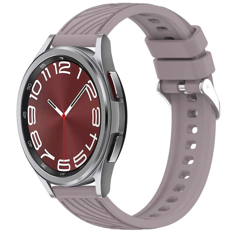 Stripe Texture Silicone 20mm Watch Band, For Samsung Galaxy Watch FE 40mm, For Samsung Galaxy Watch 7 44mm, For Samsung Galaxy Watch 7 40mm, For Samsung Galaxy Watch 6 Classic 47mm