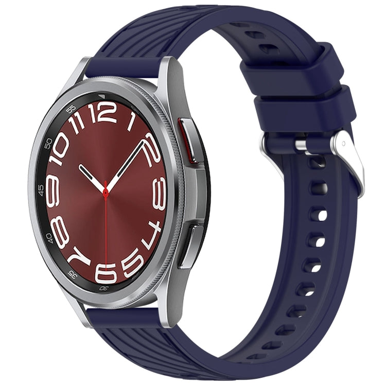 Stripe Texture Silicone 20mm Watch Band, For Samsung Galaxy Watch FE 40mm, For Samsung Galaxy Watch 7 44mm, For Samsung Galaxy Watch 7 40mm, For Samsung Galaxy Watch 6 Classic 47mm