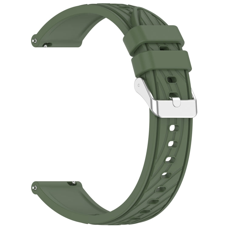 Stripe Texture Silicone 20mm Watch Band, For Samsung Galaxy Watch 4 44mm, For Samsung Galaxy Watch 4 40mm, For Samsung  Galaxy Watch 4 Classic 46mm, For Samsung  Galaxy Watch 4 Classic 42mm