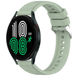 Stripe Texture Silicone 20mm Watch Band, For Samsung Galaxy Watch 4 44mm, For Samsung Galaxy Watch 4 40mm, For Samsung  Galaxy Watch 4 Classic 46mm, For Samsung  Galaxy Watch 4 Classic 42mm