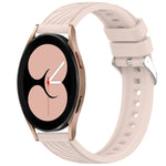 Stripe Texture Silicone 20mm Watch Band, For Samsung Galaxy Watch 4 44mm, For Samsung Galaxy Watch 4 40mm, For Samsung  Galaxy Watch 4 Classic 46mm, For Samsung  Galaxy Watch 4 Classic 42mm