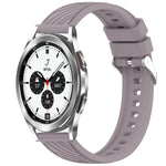 Stripe Texture Silicone 20mm Watch Band, For Samsung Galaxy Watch 4 44mm, For Samsung Galaxy Watch 4 40mm, For Samsung  Galaxy Watch 4 Classic 46mm, For Samsung  Galaxy Watch 4 Classic 42mm