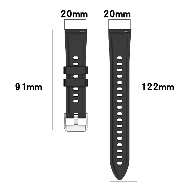 Stripe Texture Silicone 20mm Watch Band, For Samsung Galaxy Watch Active2 44mm, For Samsung Galaxy Watch Active2 40mm