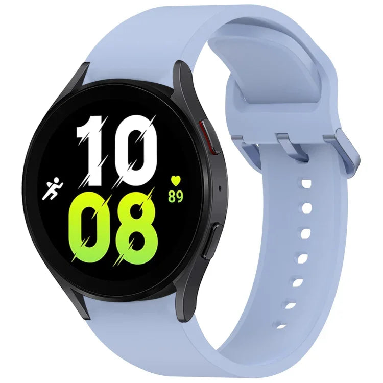 Solid Color Colorful Buckle Quick Release Silicone Watch Band, For Samsung Galaxy Watch 5 40 / 44mm, For Samsung Galaxy Watch 5 Pro, For Samsung Galaxy Watch 4 40 / 44mm, For Samsung Galaxy Watch 4 Classic 46 / 42mm